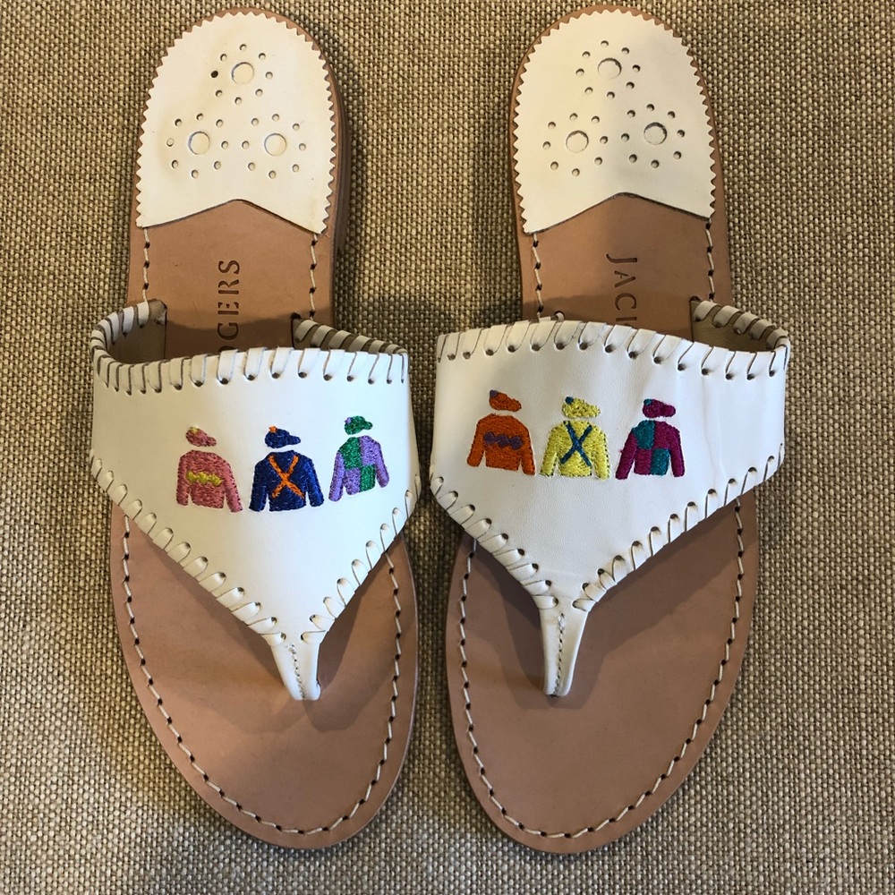NWOT Jack Rogers Embroidered Jockey Sandal- size 8.5